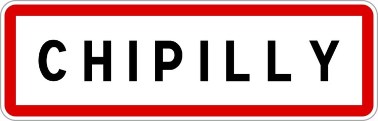 Panneau entrée ville agglomération Chipilly / Town entrance sign Chipilly