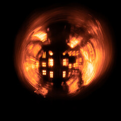 Fototapeta Abstrakcyjny pożar w kuli ognia obraz