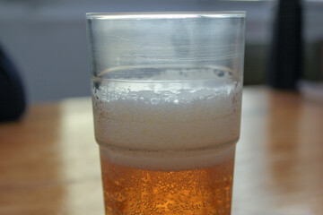 glass of beer on the table