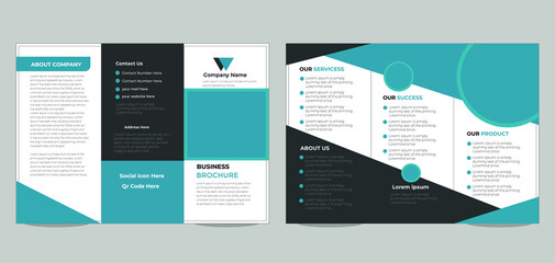 Creative business trifold brochure template Free vector