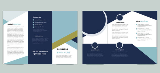 Creative business trifold brochure template Free vector