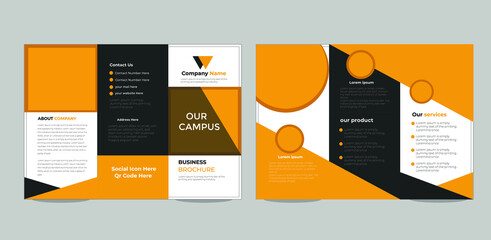 Creative business trifold brochure template Free vector