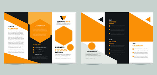 Creative business trifold brochure template Free vector