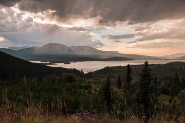 Stormy Weather at Dillon Reservoir in Silverthorne, Colorado