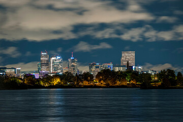 View of Denver, Colorado from Sloan Lake at Night
