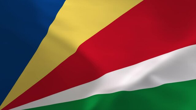 Seychelles Waving Flag Animation 4K Moving Wallpaper Background