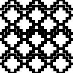 Inca crosses seamless pattern. Ethnic ornament. Folk background. Geometric wallpaper. Grid image. Tribal motif. Ancient mosaic. Digital paper. Abstract web design. Textile print. Vector art.