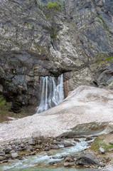 Fototapeta na wymiar The largest waterfall of Abkhazia - Gegsky Falls