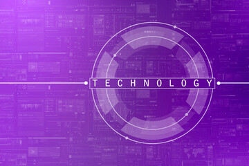 Obraz premium2d illustration technology background 