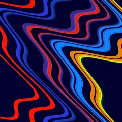 Colorful rainbow waves abstract background with lines