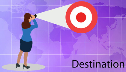 Obraz premium 2d illustration business destination concept 