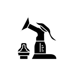 Breast pump color line icon. Human diseases.