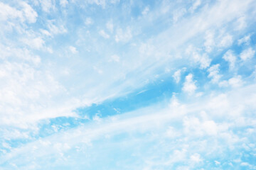 Sky landscape with clouds in pastel colors