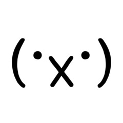 Drawn by hand kaomoji / text japanese emoji. 