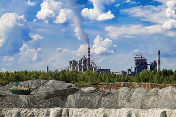 panoramic photo view of the cement plant