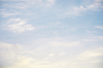 Sky landscape with clouds in pastel colors
