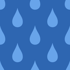 Rain drops vector seamless pattern. Cute repeat background for textile, design, fabric, cover etc.