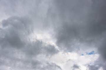 The sky is covered with clouds and clouds before the rain.