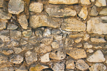Fototapeta premium Texture of an old stone with a crack. Grunge brick texture.