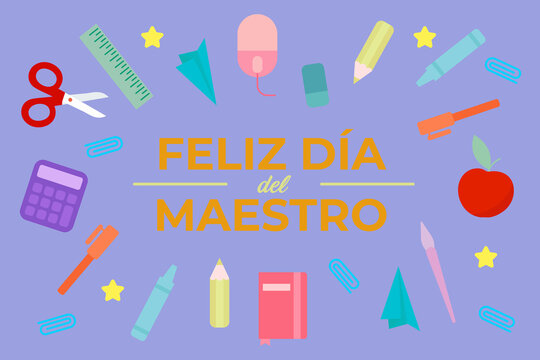 Fondo del d&iacute;a del maestro.