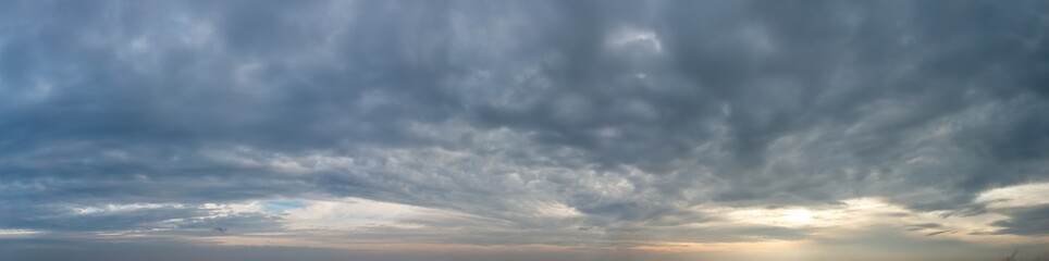 Fototapeta na wymiar Fantastic thunderclouds at sunrise