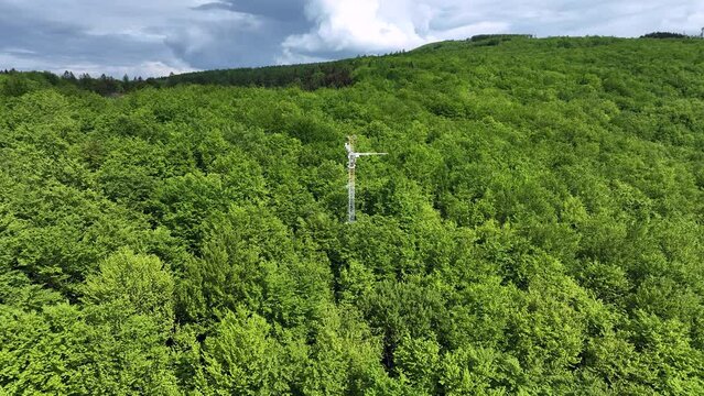 Station atmospheric science research drone aerial weather meteorology eddy covariance international Stitna sunshine pyranometer, mountain beech Fagus sylvatica, measurement solar radiation scientific