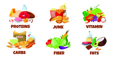 food flat style illustration vector design