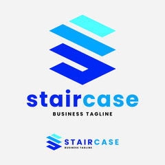 S Branding Stair and Elevator Logo Design
