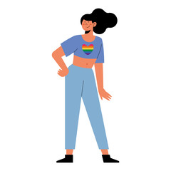 lesbian with lgbtq heart