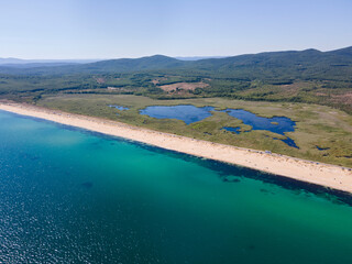 Aerial view of The Driver Beach (Alepu) near resort of Dyuni,  Bulgaria