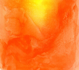hand drawn watercolor abstract orange yellow background with texture