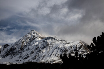 snow covered mountains