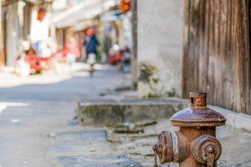 The street of a small Chinese town