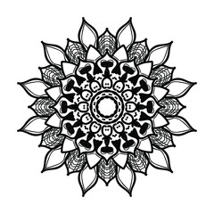 Hand drawn mandala. decoration in ethnic oriental  doodle ornament.