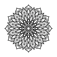 Hand drawn mandala. decoration in ethnic oriental  doodle ornament.