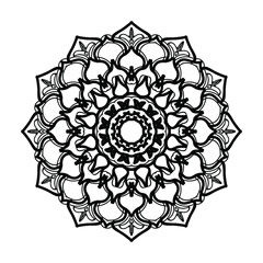 Hand drawn mandala. decoration in ethnic oriental  doodle ornament.