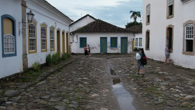 houses in Paraty, Brazil. Old, bucolic, historic village