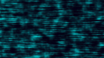 Texture of halftone dots. Futuristic abstract background. Particle pattern. Visualization of big data. Broken glitch screen. Vector illustration.