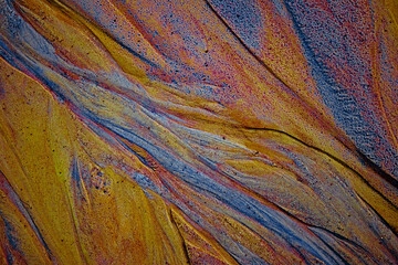 Abstract color sand texture at kaolin mine
