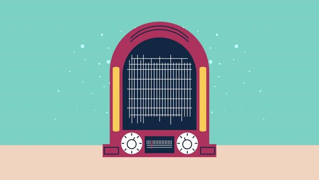 jukebox retro audio animation