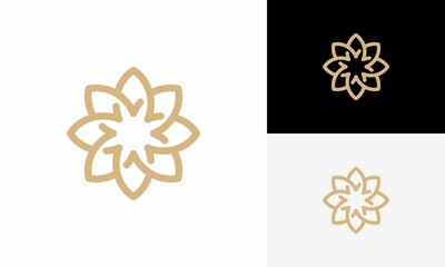Beauty flower logo vector design