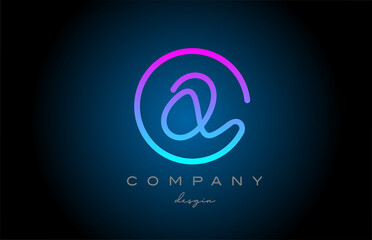 pink Q alphabet letter logo icon design. Handwritten connected creative template for company and business