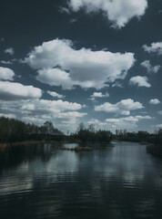 clouds over the river