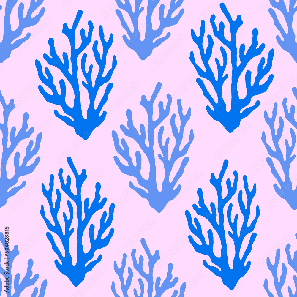 Aufkleber seamless vector pattern with algae.