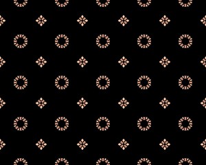 Illustration of a black seamless tile pattern for wallpapers and backgrounds