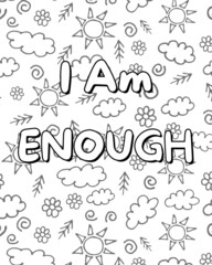 Positive affirmations coloring pages for kids