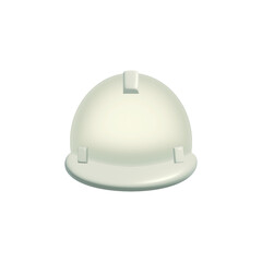 Construction helmet on white background. 3d icon illustration.