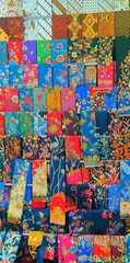 Obraz premium An Indonesian Batik design in a beautiful background with many colors