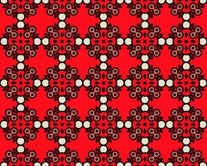 Seamless pattern of different colorful shapes that can be used for wallpapers and tiles