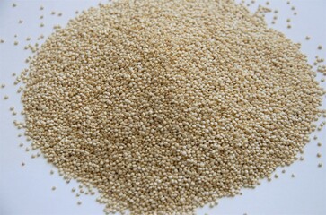 quinoa seed for healthy nutrition on a white background